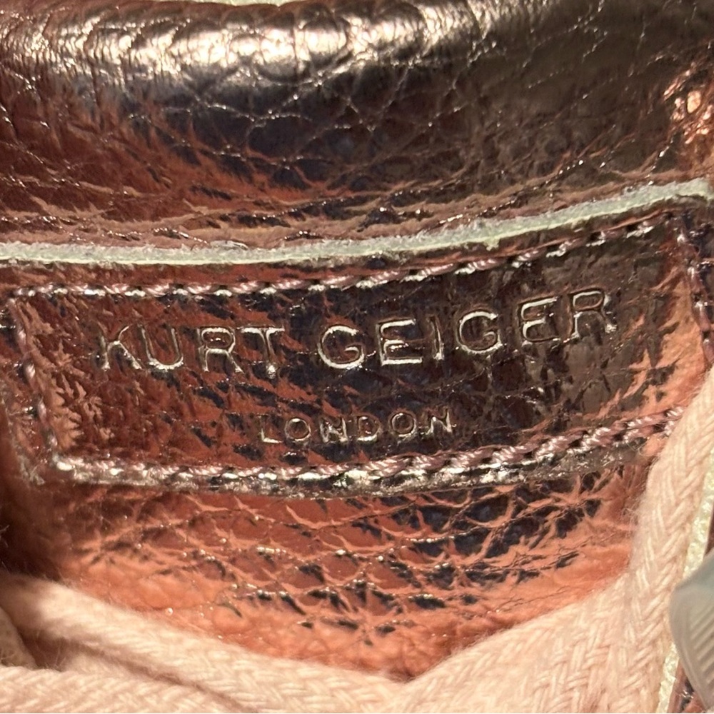 NWT Kurt Geiger London Kids Mini Laney Eye Platform Pink Sneakers Leather Size 4 - Picture 10 of 16